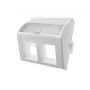Adapter 45x45 2xRJ45 izliekts leņķa Alantec OS022 — 2-portu RJ45 leņķa savienotājs