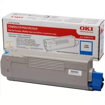 OKI Toner ciāns 6000 lpp. C5850 C5950