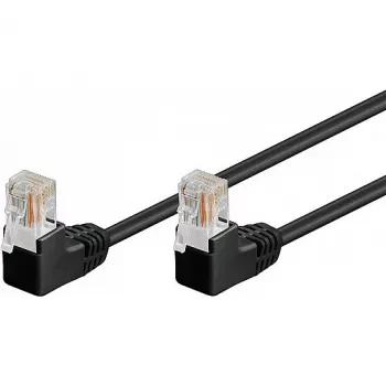 Wentronic 96090 Patch Kabelis, RJ-45 Vīriešu/Vīriešu, Cat5e, U/UTP, Melns (96090)