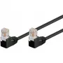 Wentronic 96090 Patch Kabelis, RJ-45 Vīriešu/Vīriešu, Cat5e, U/UTP, Melns (96090)
