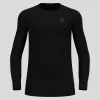 Odlo BL TOP apkakles garkrekls ACTIVE WARM ECO vīriešu T-krekls, M izmērs, melns