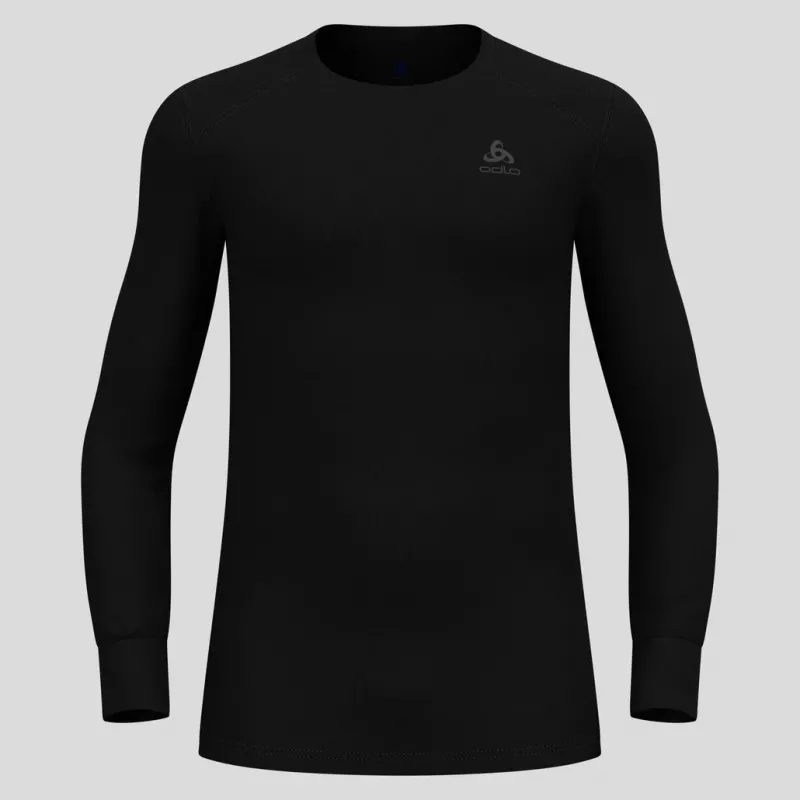 Odlo BL TOP apkakles garkrekls ACTIVE WARM ECO vīriešu T-krekls, M izmērs, melns