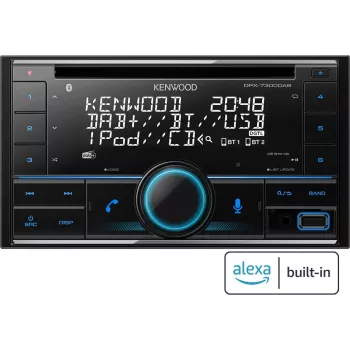 Kenwood DPX-7300DAB 2 DIN auto radio ar CD, DAB+ un Bluetooth