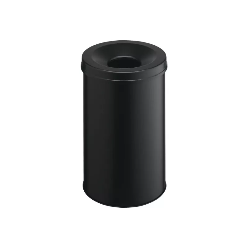 Durable 330601 atkritumu tvertne, apaļa, tērauda, melna, 30 L
