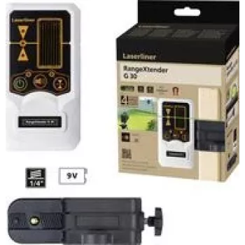 Laserliner RangeXtender G 30 lāzera uztvērējs līnijlāzeriem, darbības attālums līdz 30 m (033.26E)