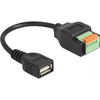 DeLOCK USB 2.0 kabelis USB Type-A ligzda uz spaiļu bloku 15 cm