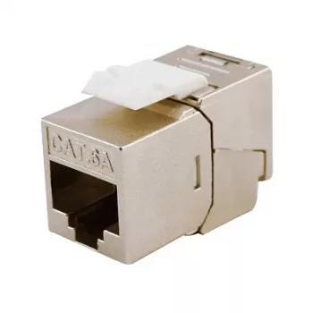 Vairogs Cat.6A Plāns Keystone Jack, EQUIP 767223, Bezriču, RJ-45, Plakans, Sudrabs, 8 gab.