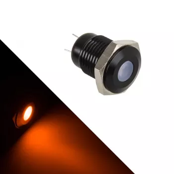 Lamptron LED ar pretvandālisma aizsardzību, oranžs, melna ligzda