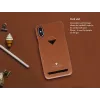 VixFox aizmugurējais vāciņš ar kartes kabatu Samsung S9 — karameļu brūns