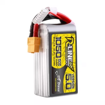 Tattu R-Line 5.0 1050 mAh 22.2 V 6S LiPo akumulators FPV droniem