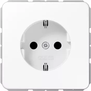 JUNG CD 1520 BFKI WW Schuko kontaktligzda, F tips, nesalaužama, Alpu balta