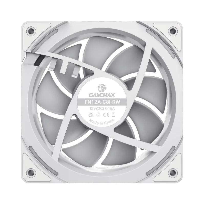 Gamemax KF300R BK White korpusa ventilators