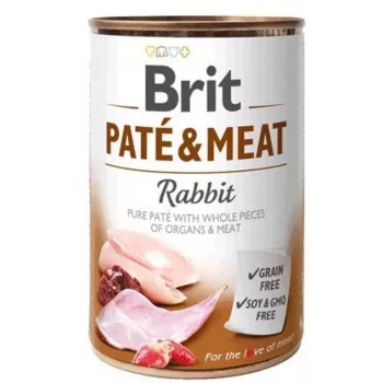 Brit Paté & Meat ar Trusīti 400 g — slapjā barība pieaugušiem suņiem