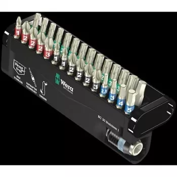 Wera Bit-Set 30 gab. BC Stainless/30 Bit-Check Phillips, Phillips Pozidriv, TORX, sešstūra iekšējais (05071109001)