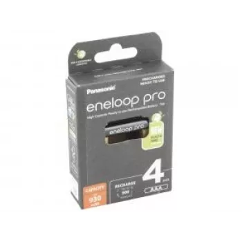 Panasonic eneloop pro AAA tipa uzlādējamās baterijas 900mAh, 4 gab.
