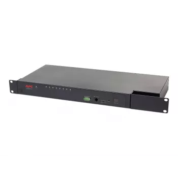 KVM slēdzis APC KVM0108A, 8-portu PS/2 VGA, 1U plaukts, 1600x1200, melns