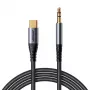 Audio kabelis Joyroom SY-A07 3,5 mm uz USB-C, 1,2 m, melns