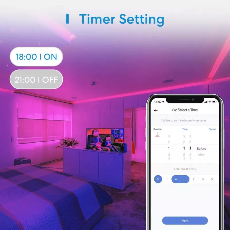 Meross MSL320 LED lente 5 mm viedā WiFi