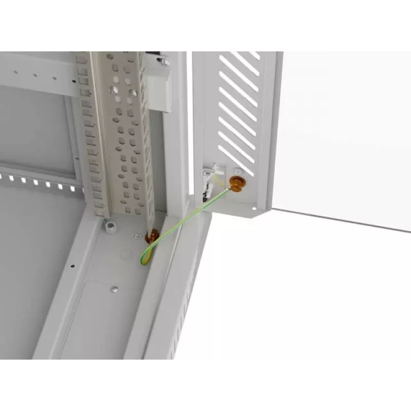LANBERG 19 collu 32U stāvošais skapis 600×600 mm pelēks ar perforētām durvīm un LCD (plakanā iepakojumā)