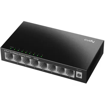 Nepārvaldāms slēdzis Cudy FS108 8 porti Fast Ethernet 10/100 Melns