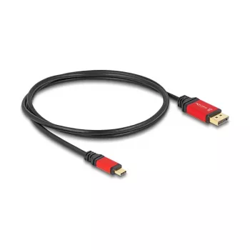 DeLOCK USB Type-C uz DisplayPort kabelis 8K 30Hz HDR 1m Sarkans
