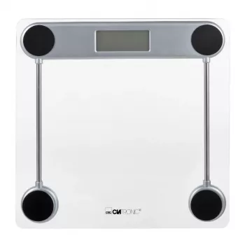 Elektroniskie personīgie svari CLATRONIC PW 3368 — 150 kg, precizitāte 100 g, stikla platforma