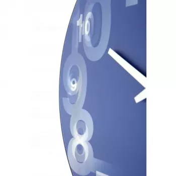NeXtime klok 3077bl 3D, Ø39.5 cm, sienas pulkstenis, zils/balts