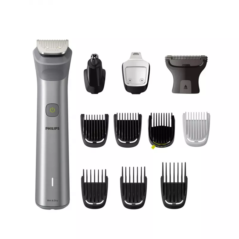 Philips All-in-One Trimmer MG5940/15 Series 5000, Nerūsējošs tērauds, 0.5 mm, 1.6 cm, 1 mm, Bārda, Ausis, Deguns, Akumulators