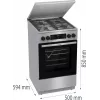 Gorenje GKS5C71XF Brīvi stāvoša plīts ar cepeškrāsni Sudraba