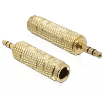 Pārejas kabelis DeLOCK 65360 3.5 mm – 6.35 mm Zelts