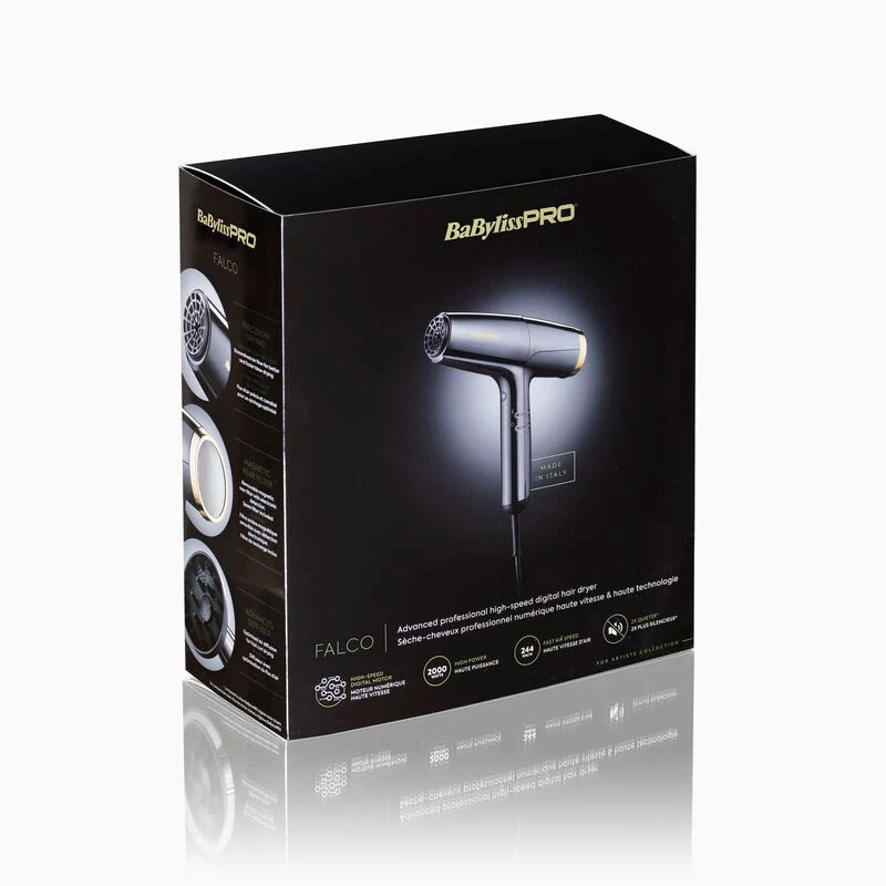 BaByliss Falco BAB8550E Profesionāls matu žāvētājs 2000 W Melns