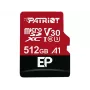 PATRIOT 512GB MicroSDXC UHS-I U3 V30 Class 10 atmiņas karte, 90 MB/s lasīšana, adapteris iekļauts