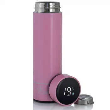 Extralink Smart Travel Mug Pink – LED Displeja Termoss