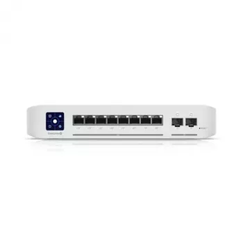 Ubiquiti UniFi Enterprise 8 PoE pārvaldāms L3 2.5G Ethernet slēdzis ar PoE un nerūsējošā tērauda korpusu