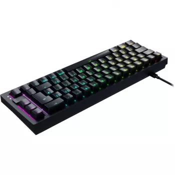 CHERRY K5V2 kompakta spēļu tastatūra, vadu USB, QWERTY angļu, melna, 67 taustiņi, RGB LED
