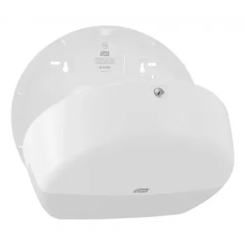 Papīra dvieļu dozators Tork Mini Jumbo Roll 132×345×275 mm, balts, MPN 555000