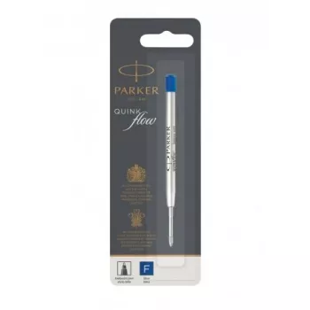 Parker Quinkflow pildspalvas uzpilde F zilā krāsā (Blister)