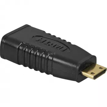 Wentronic Goobay HDMI™-Adapter, HDMI standarta ligzda (A tips), Melns - HDMI™ A ligzda>HDMI™ C (Mini) spraudnis (68841)