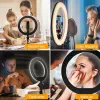 Maclean MCE610 10 12W LED gredzena gaisma ar statīvu un Bluetooth slēdzi