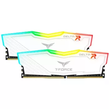 Teamgroup Delta RGB 16 GB DDR4-3200 (2x 8 GB) Dual-Kit, balts, TF4D416G3200HC16FDC01, Intel XMP