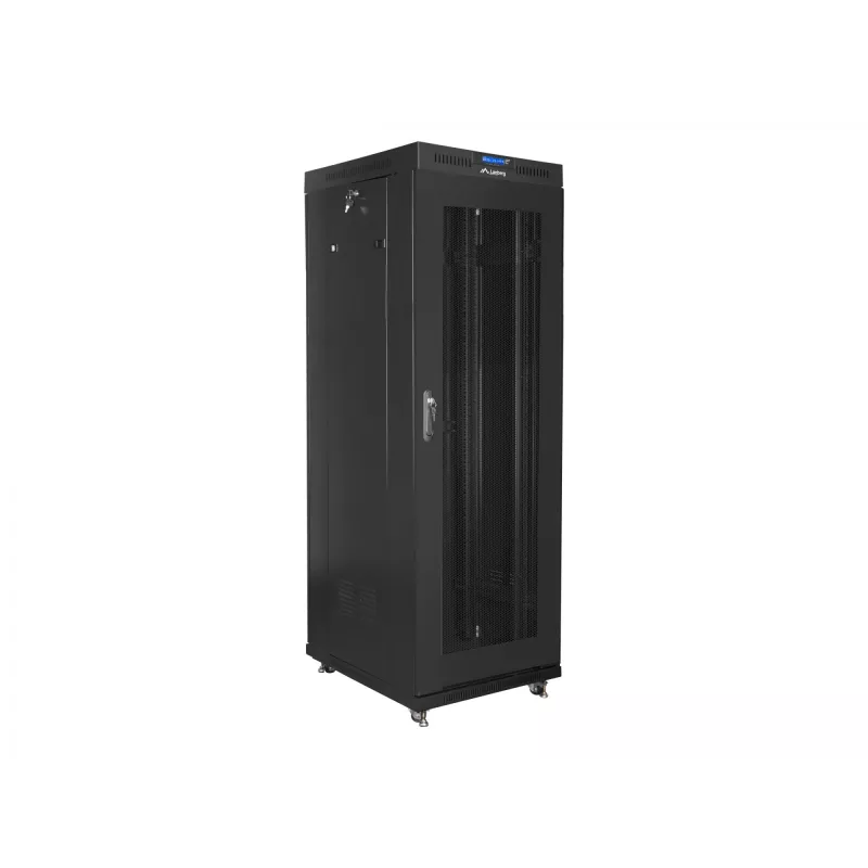 Rack skapis LANBERG FF01-6837-23BL 37U brīvstāvošs 1900×600×800 mm IP20 melns