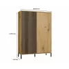 KAMARO 2DD plāns/GŁ ozols ARTISAN DISPLAY CABINET