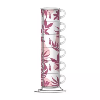 Espresso krūze BIALETTI 0.09 L porcelāns Rose White, viens gabals, statīvs iekļauts