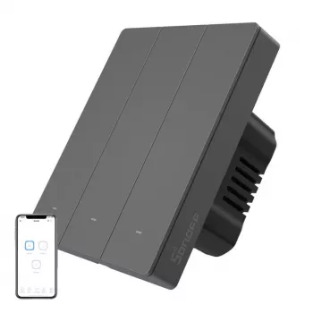 Sonoff M5-3C-80 viedais sienas slēdzis Wi‑Fi — 3 gangi