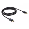 DisplayPort kabelis DeLOCK 82424 3m vīriešu-vīriešu zelts melns
