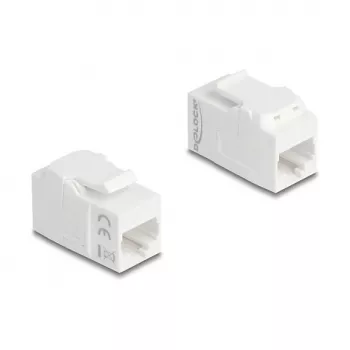 Delock 90719 Keystone moduļa savienotājs RJ45 ligzda uz RJ45 ligzda, Cat.6A UTP, balts
