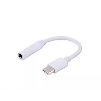 SAVIO USB Type-C (vīrišķais) – Jack 3.5mm (sieviešu) audio adapteris balts AK-35