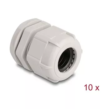 Kabeļa blīvslēgs M25 DELOCK 10 gab., plastmasa, pelēks