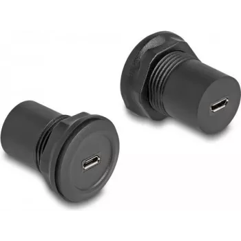 DeLOCK USB 2.0 Type Micro-B savienotājs iebūvēšanai melns