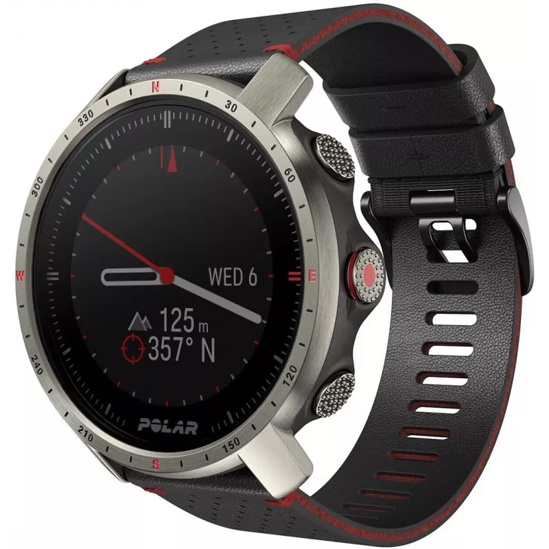 Polar Grit X Pro Titan 90085777 sporta viedpulkstenis, siksniņas izmērs M/L, GPS, safīra stikls, 346 mAh